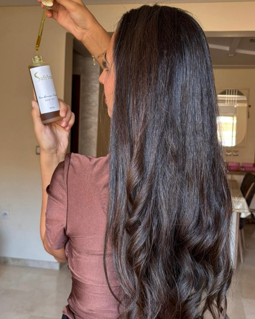 Safrina – Huile Capillaire Bio au Safran & Miel (100ml)