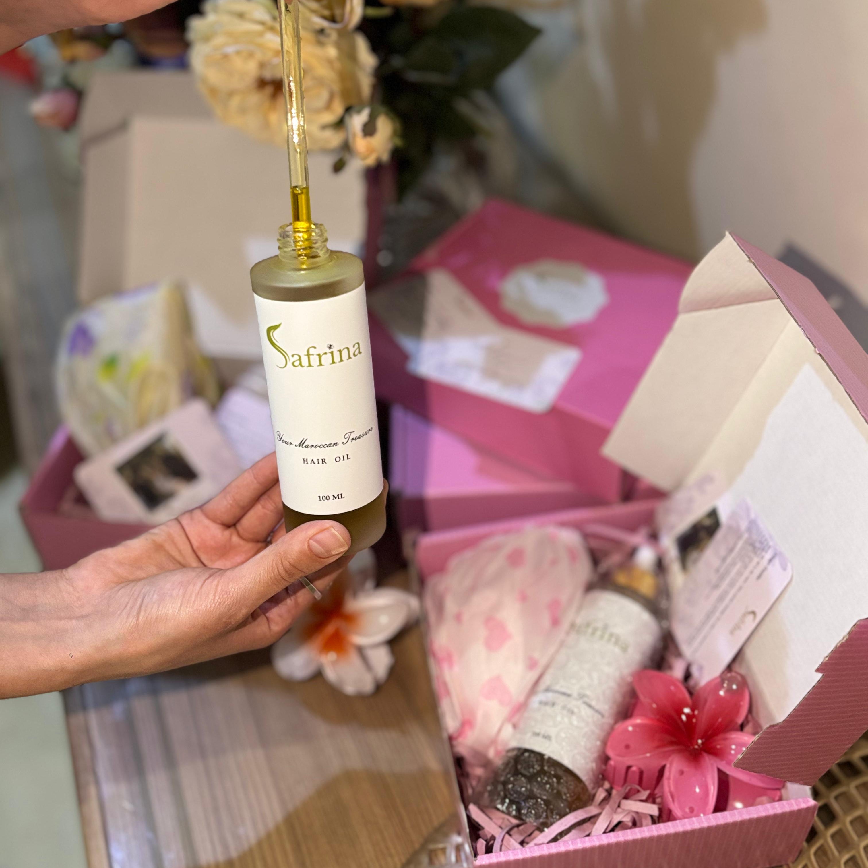 Safrina – Huile Capillaire Bio au Safran & Miel (100ml)